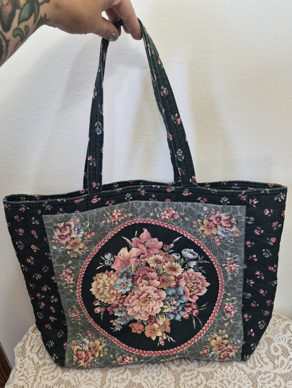 Floral Fabric Tote